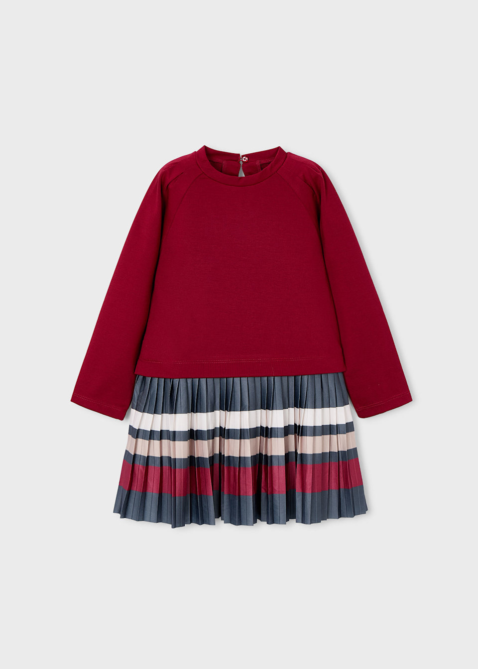 Girls combined striped dress