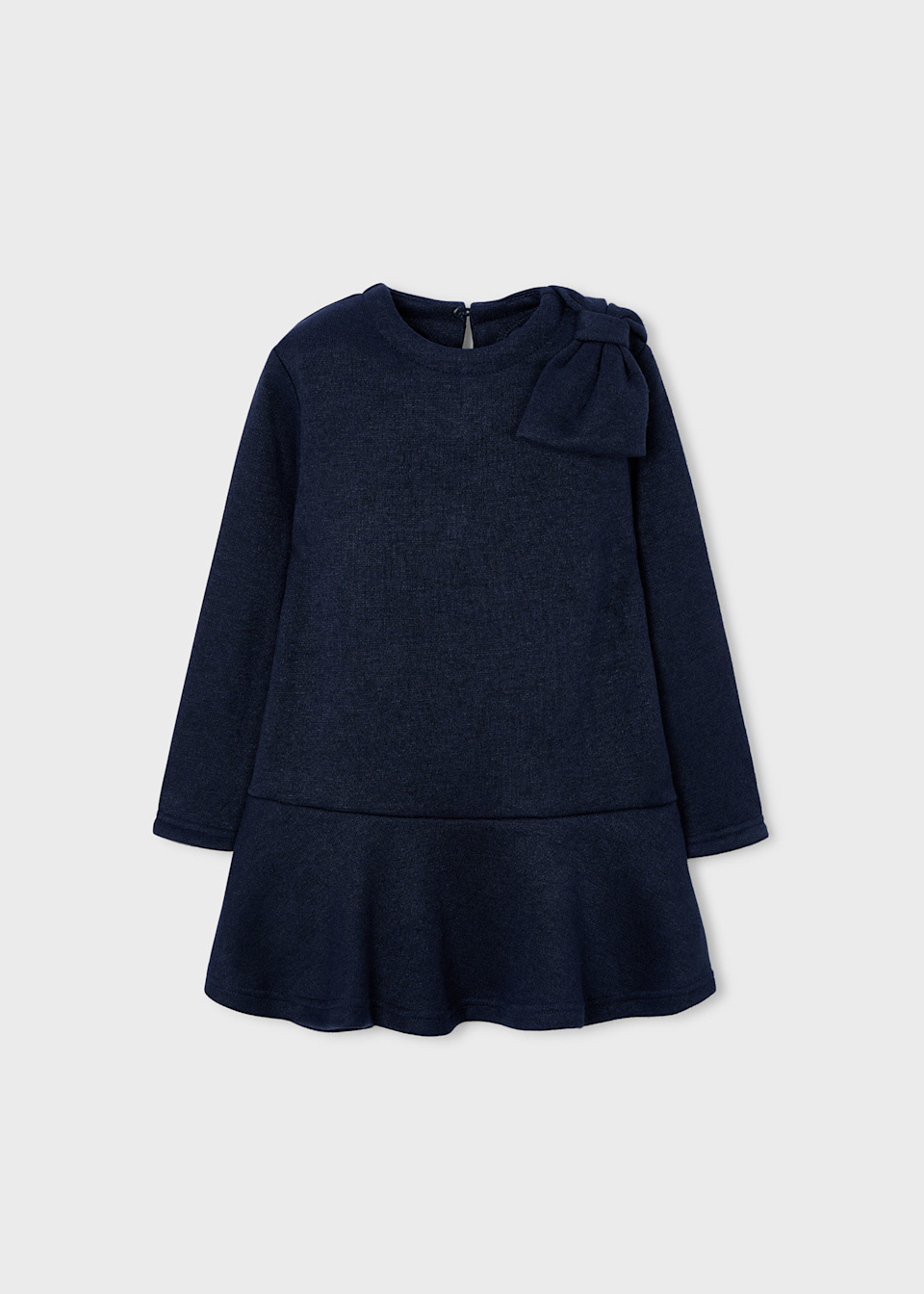 Vestido tricot lazo niña