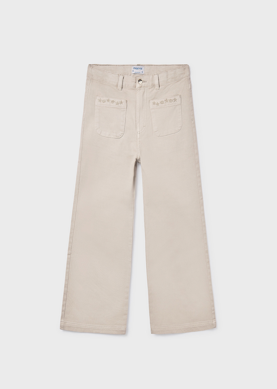 Pantalon évasé en sergé fille