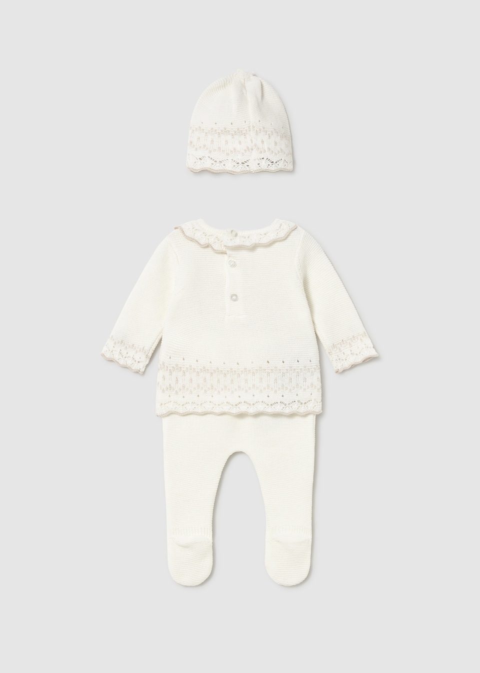 Newborn Girl 3-Piece Knit Set