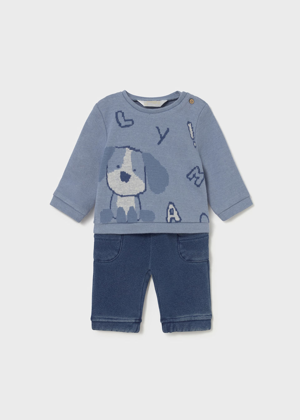 Ensemble pantalon et sweat chien nouveau-né