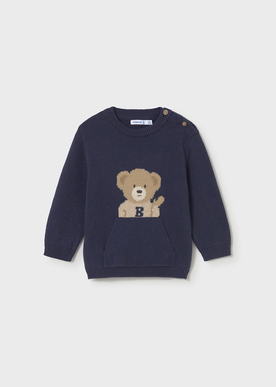 Baby bear motif jumper