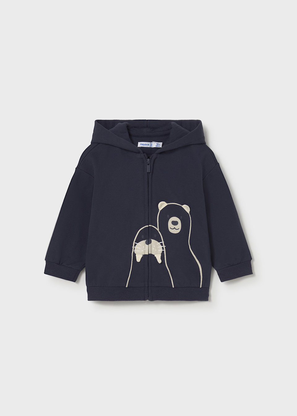 Sudadera cremallera interactiva bebé