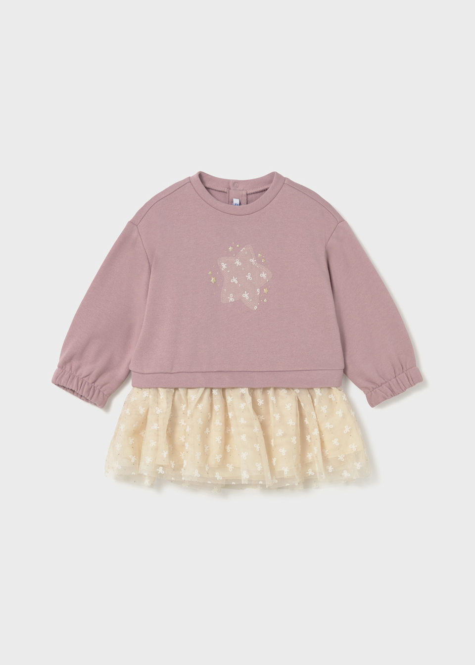 Baby combined star motif tulle dress
