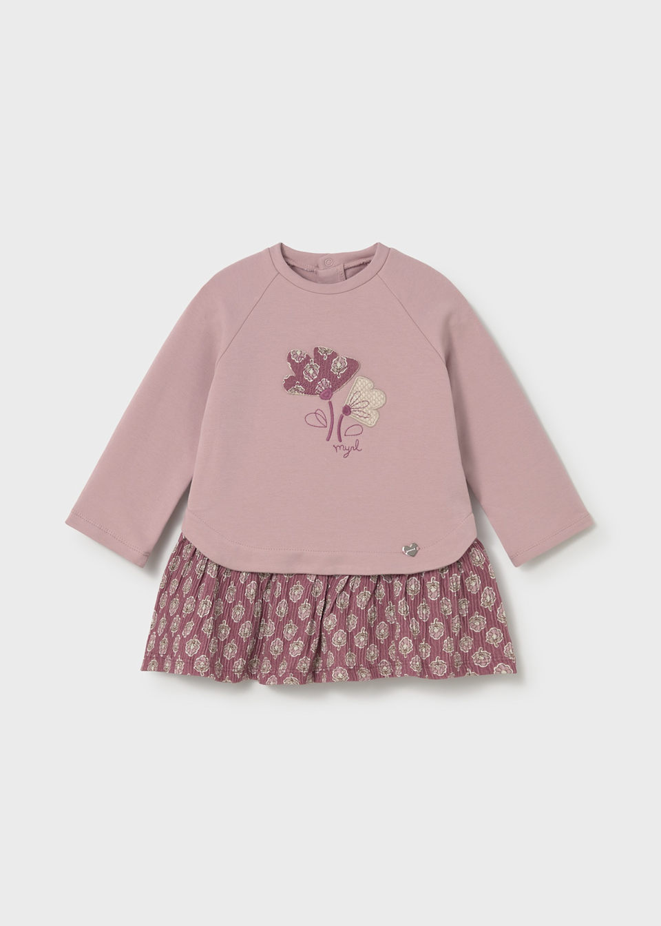 Baby combined fleece dress
