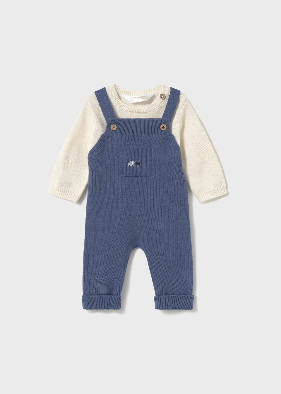 Newborn Boy 2-Piece Dungaree Set