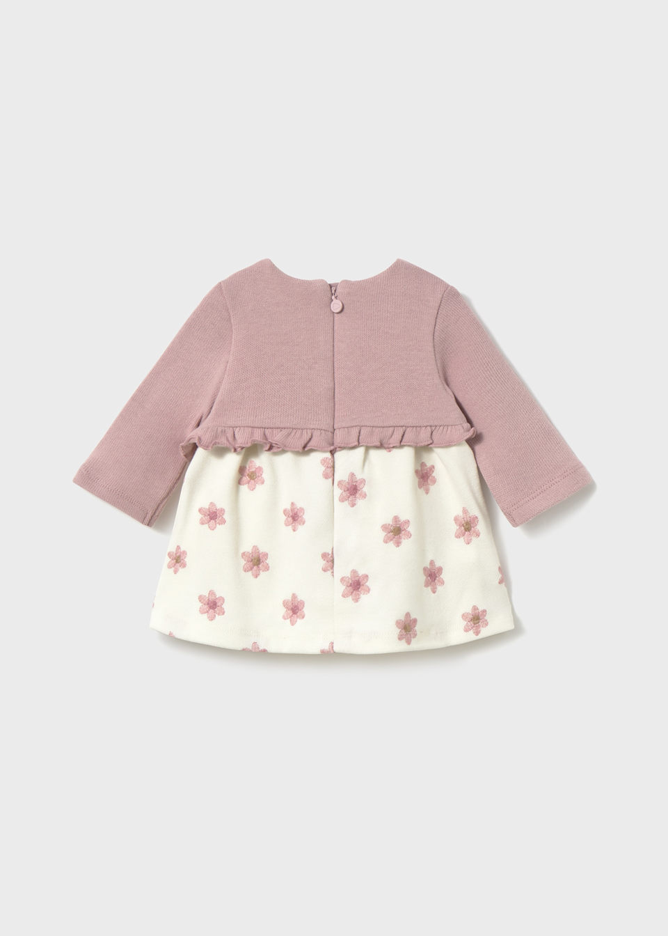 Newborn Girl Dress with Faux Cardigan