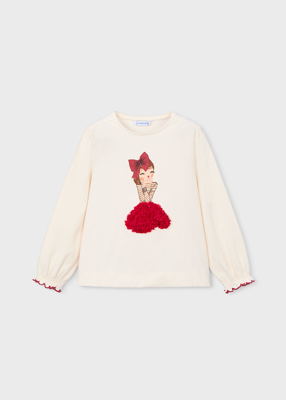 Girl petal applique T-shirt