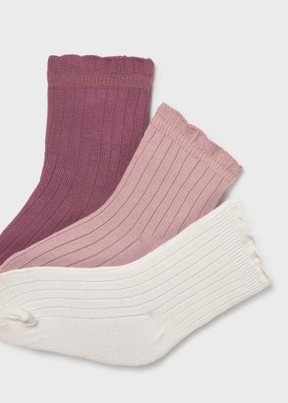 Baby 3 pack rib knit socks