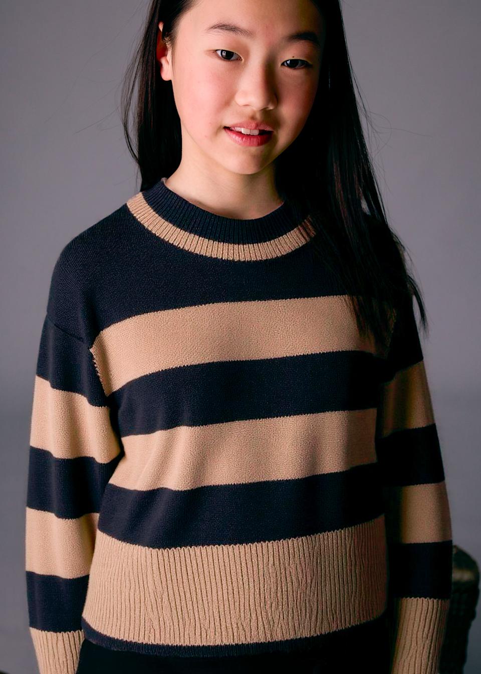 Girl Striped Knit Sweater