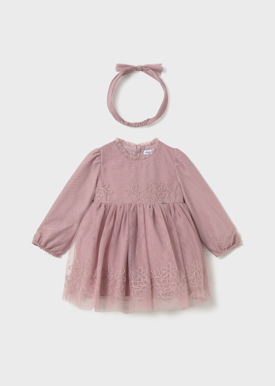Baby tulle ceremony set with headband
