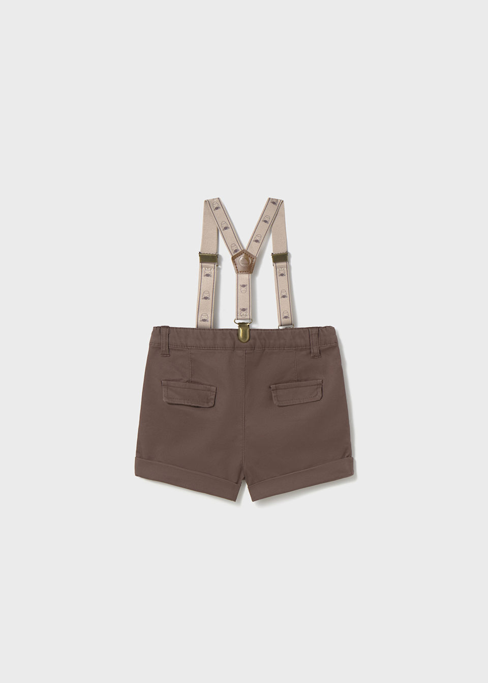 Piqué Bermuda shorts with braces