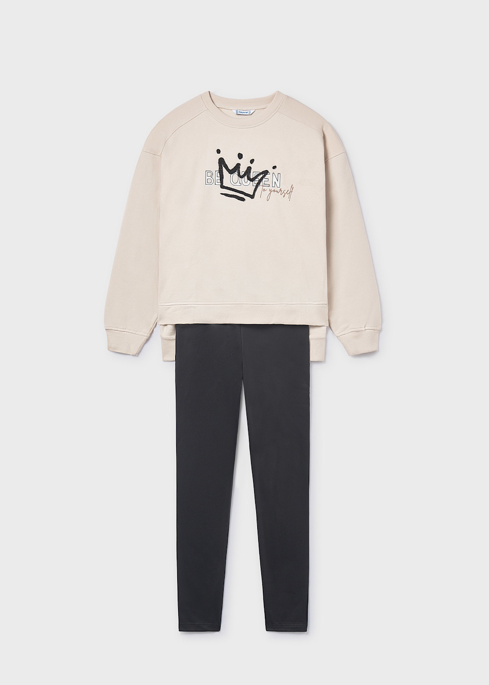 Conjunto legging y sudadera relieve chica