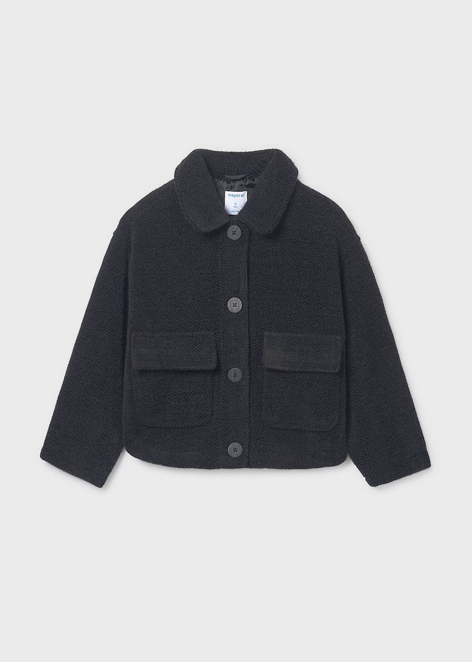 Manteau en maille fourré fille