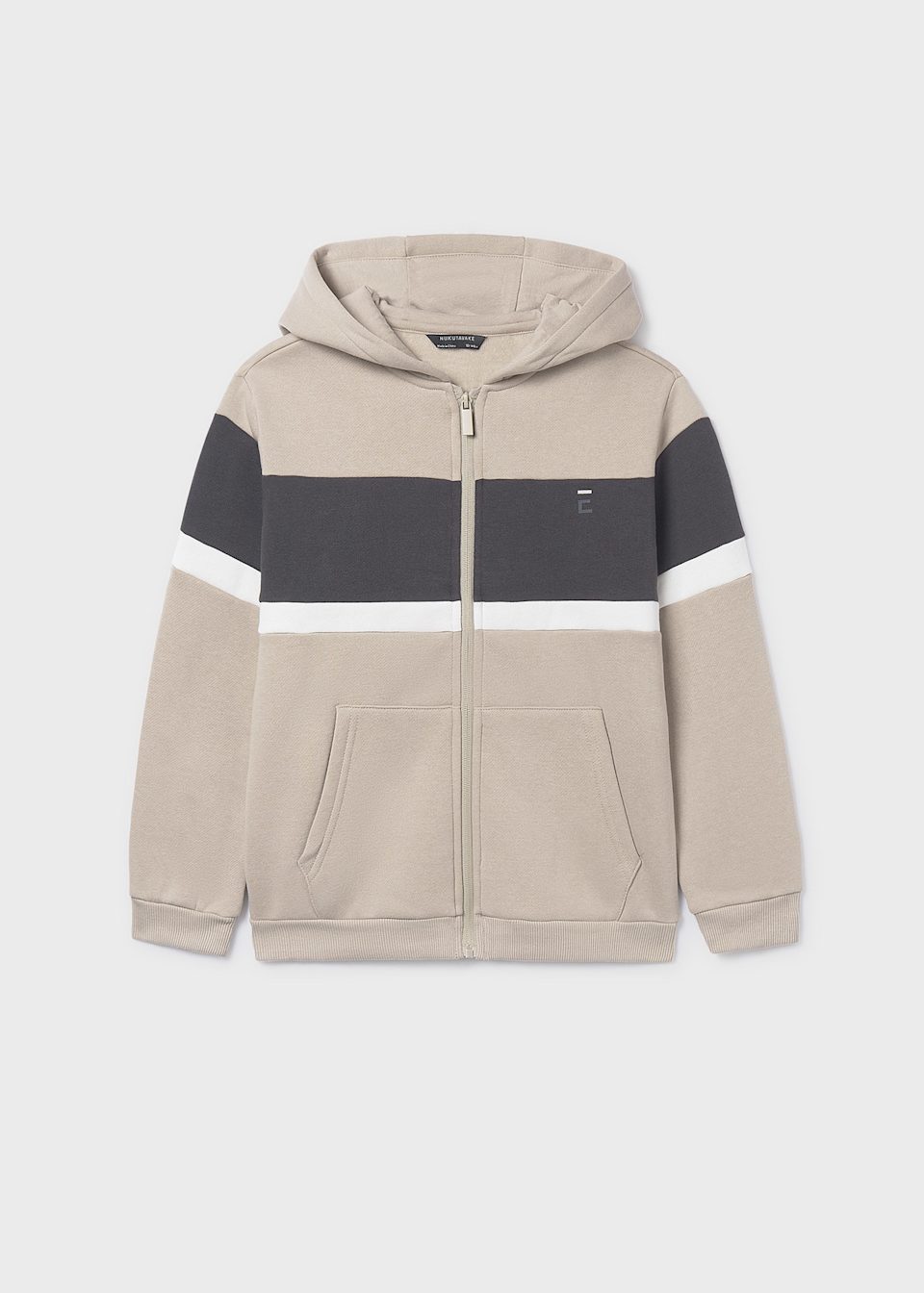 Boys zip-up banded hoody