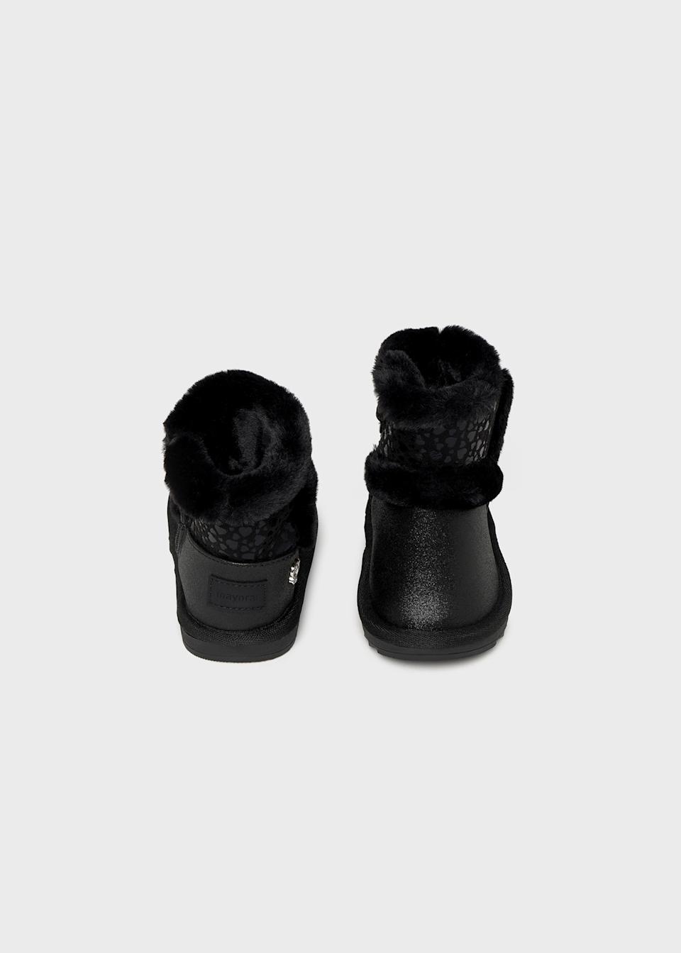 Baby fur lined boots
