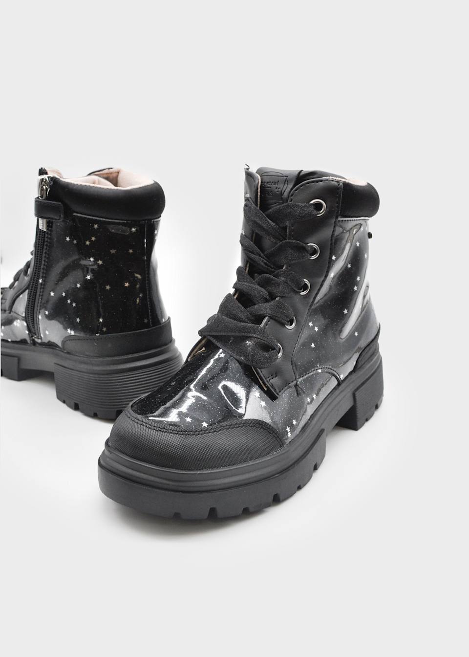 Girls sparkly biker boot