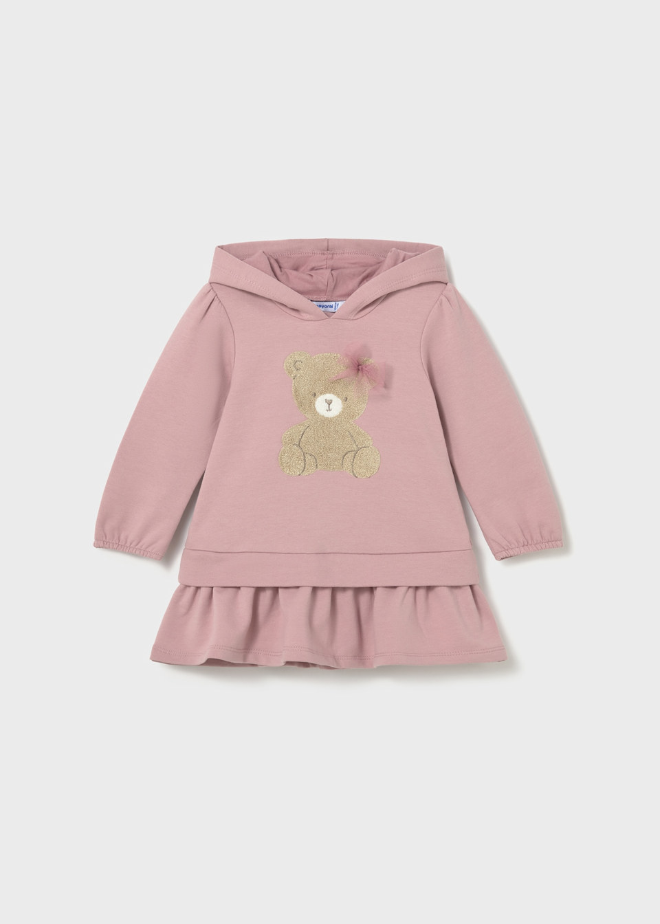 Baby hooded fleece dress