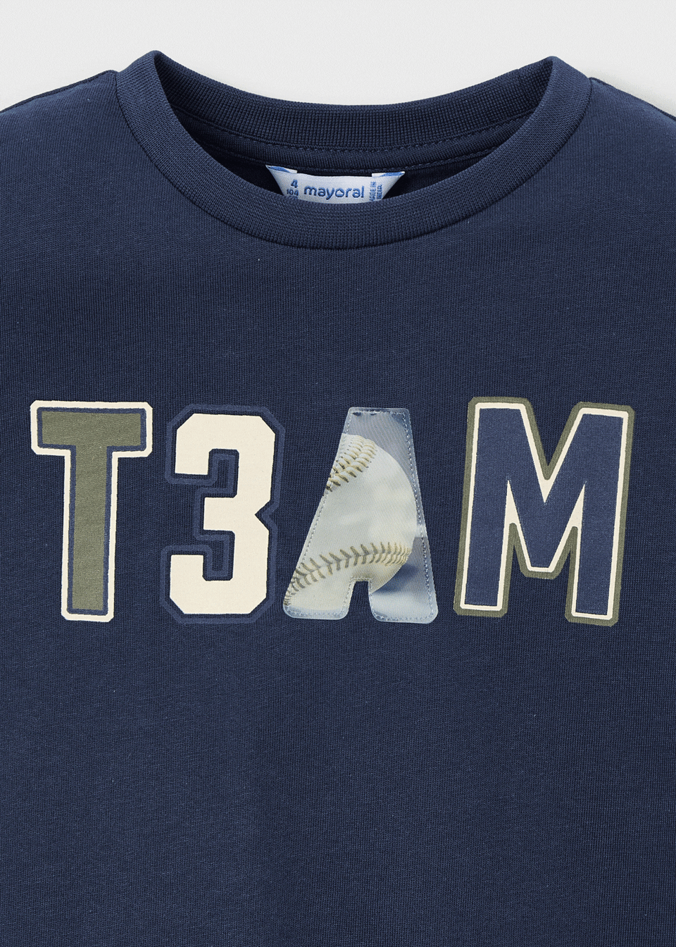 Camiseta letras lenticular niño