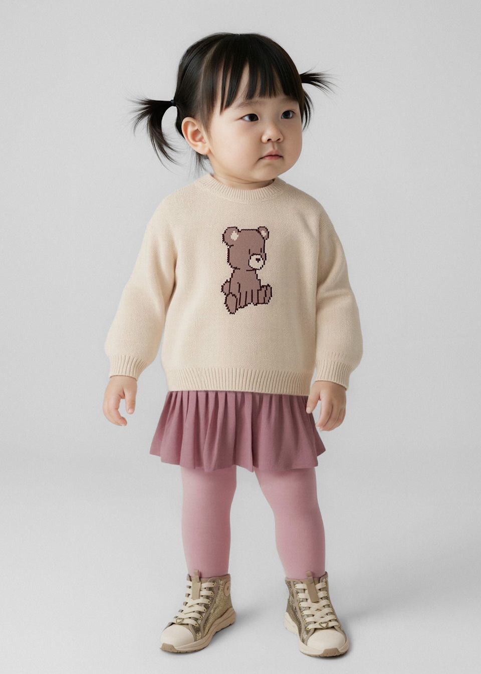 Set Faltenrock und Pullover Baby