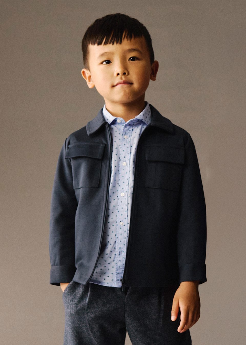 Boy Zip-Up Overshirt