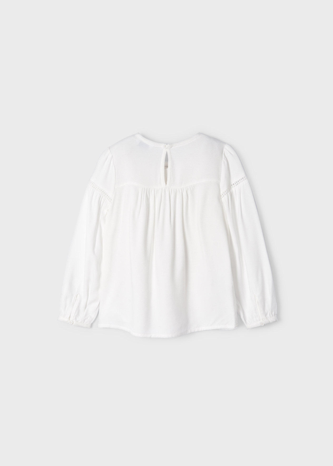 T-shirt manica lunga da bambina lilla costina