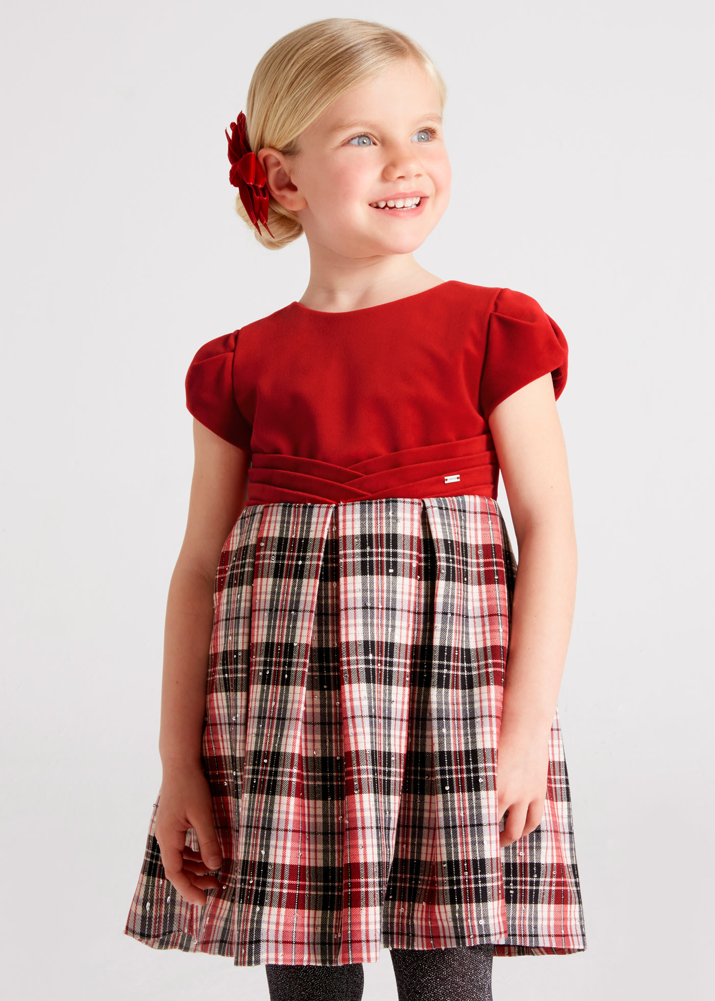 Mayoral Vestito Quadri Nero Per Bambine E Ragazze – Collezione Autunno-Inverno, Materiali Di Prima Qualità