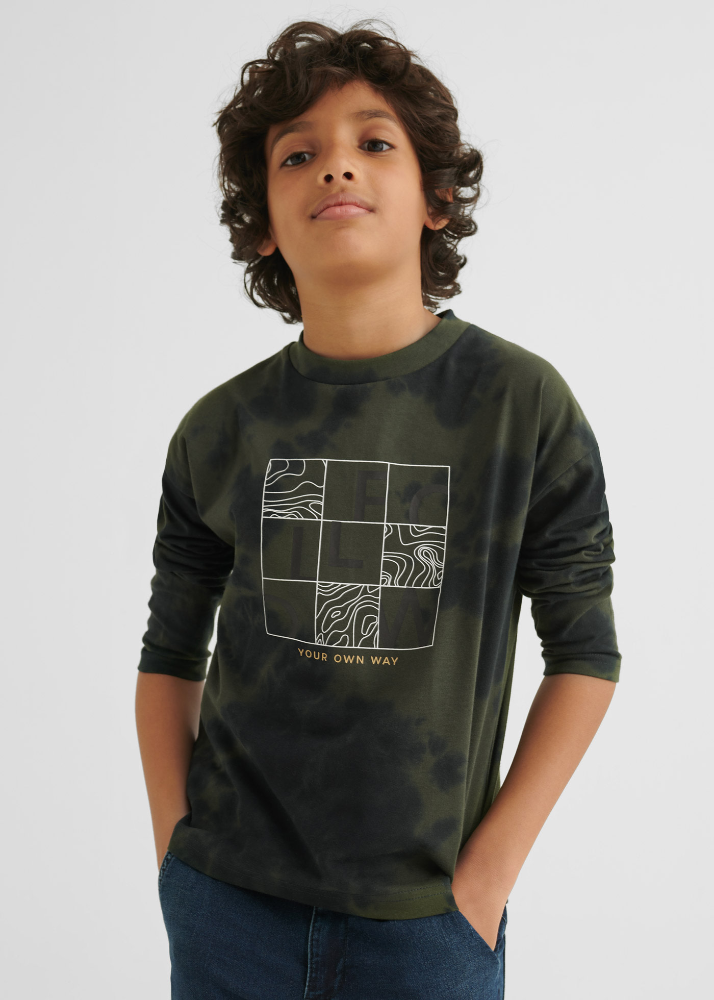 Hurley Maglietta a maniche lunghe da ragazzo con distintivo