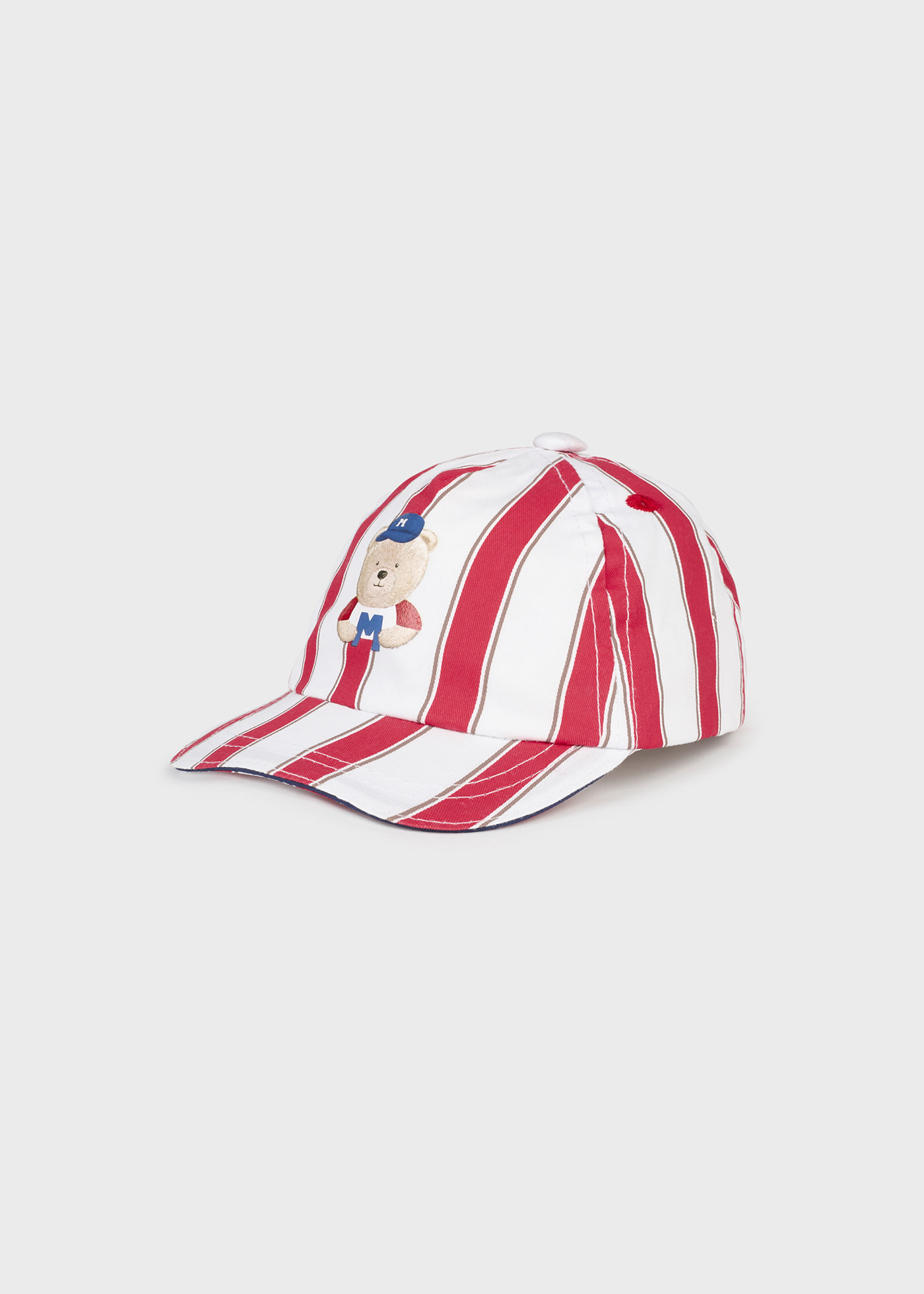 Cappello con stampa cotone sostenibile neonato Rosso