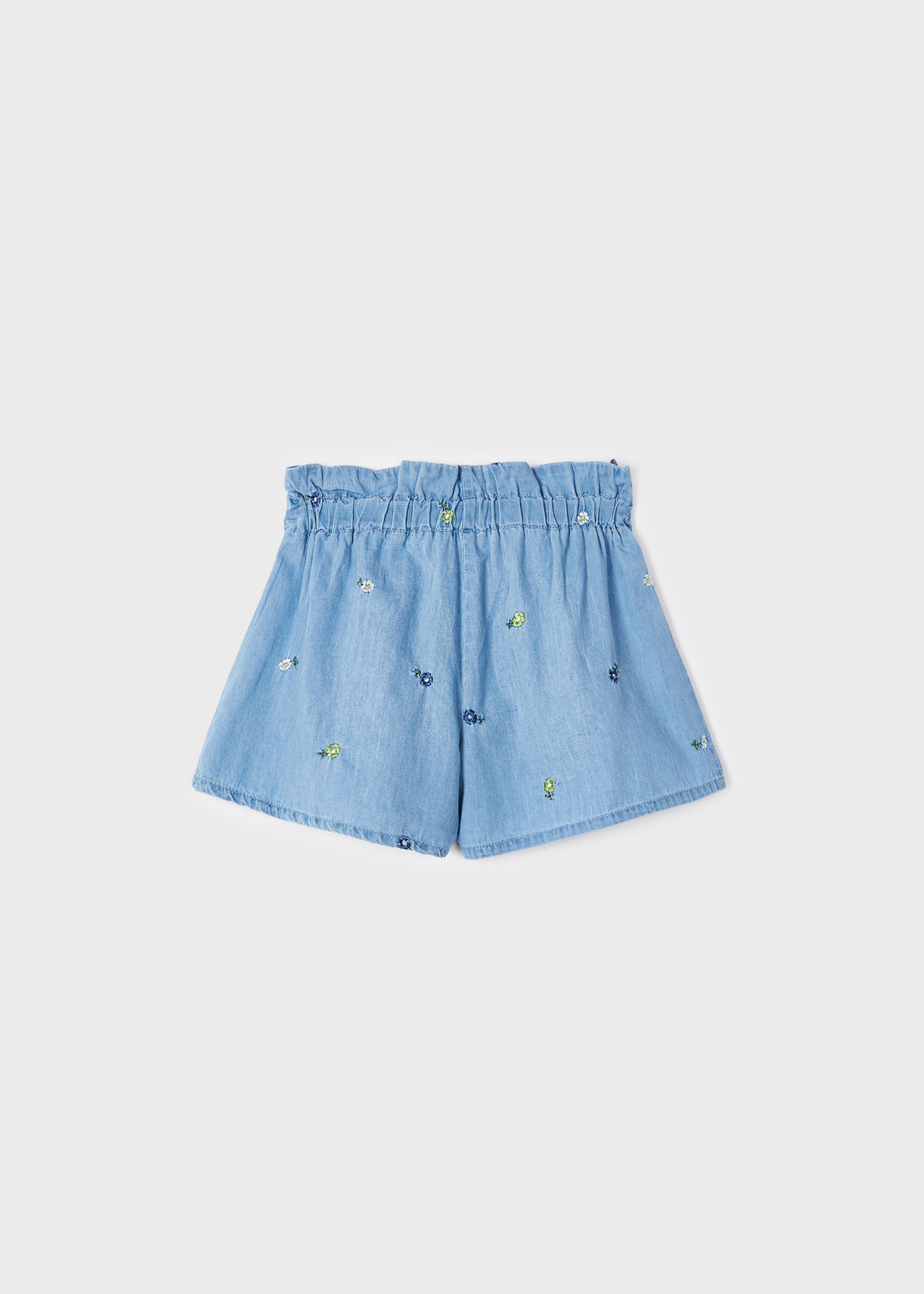 Jeans Denim Per Bambine Con Volant - Pantaloni Vita Alta Con Buchi E Decorazioni - Foto 4