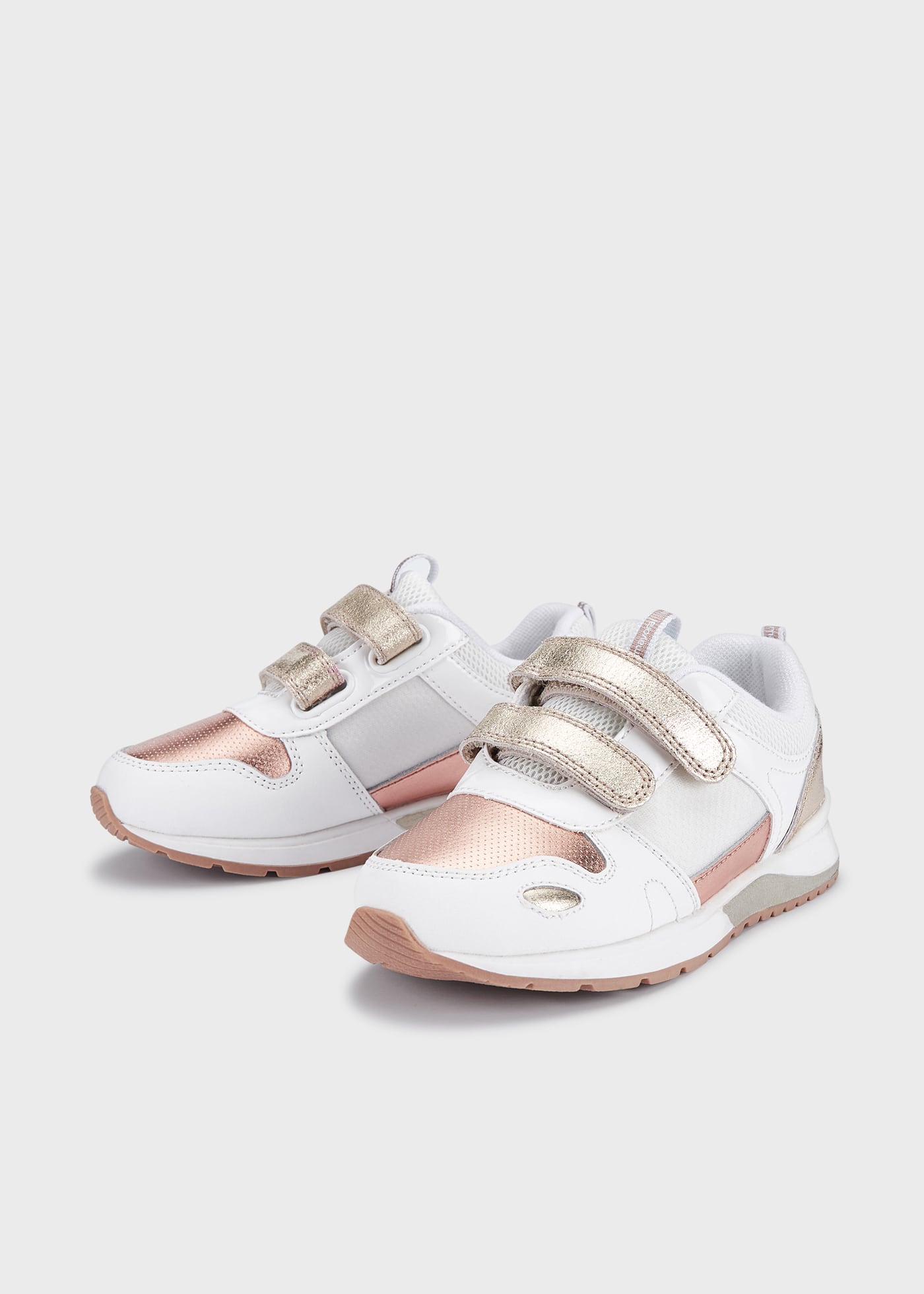 Baskets Lumineuses LED Pour Bébé Fille - Chaussures De Sport En Cuir Avec Fermeture éclair, Semelle Souple, Nœud Doré