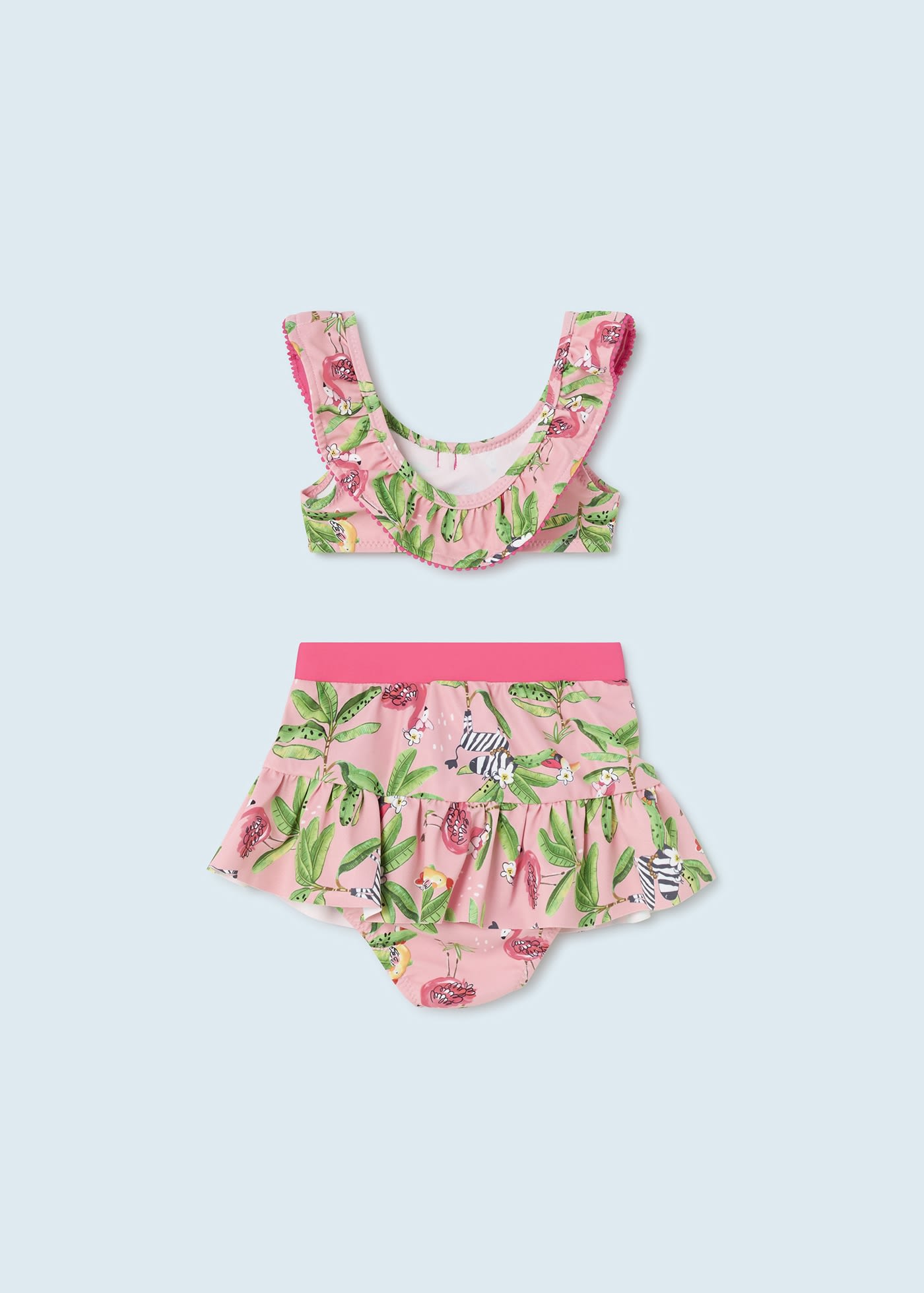 Bikini Bébé Fille Tuc Tuc Tahiti - Imprimé Fleurs Rose - 82% Polyamide, 18% Élasthanne