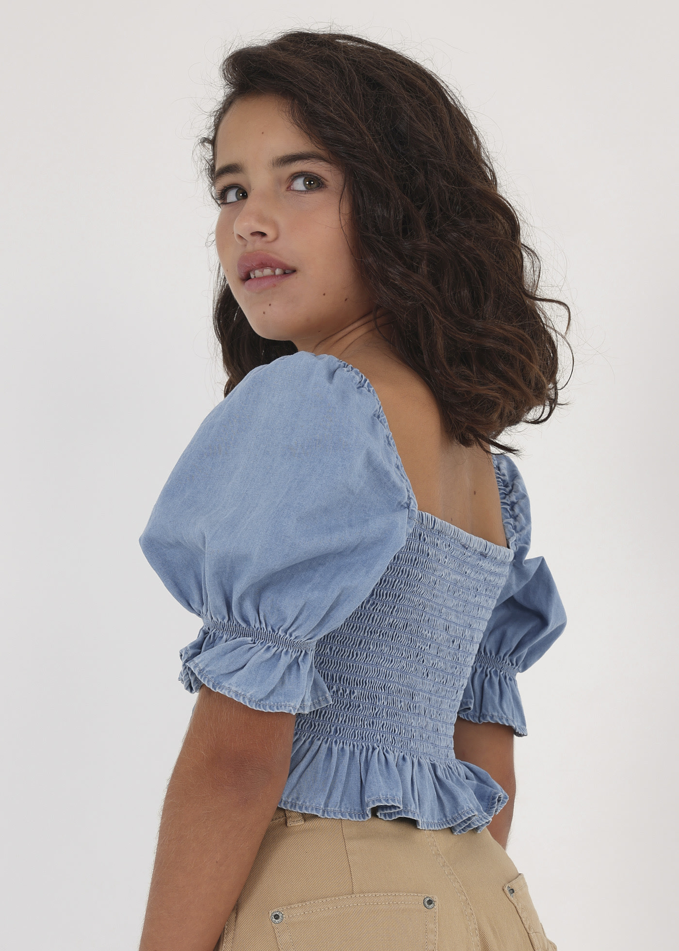 Haut Tunique Madewell En Vichy Smocké - Taille S, 100% Coton, Manches 3/4, Neuf Avec étiquette