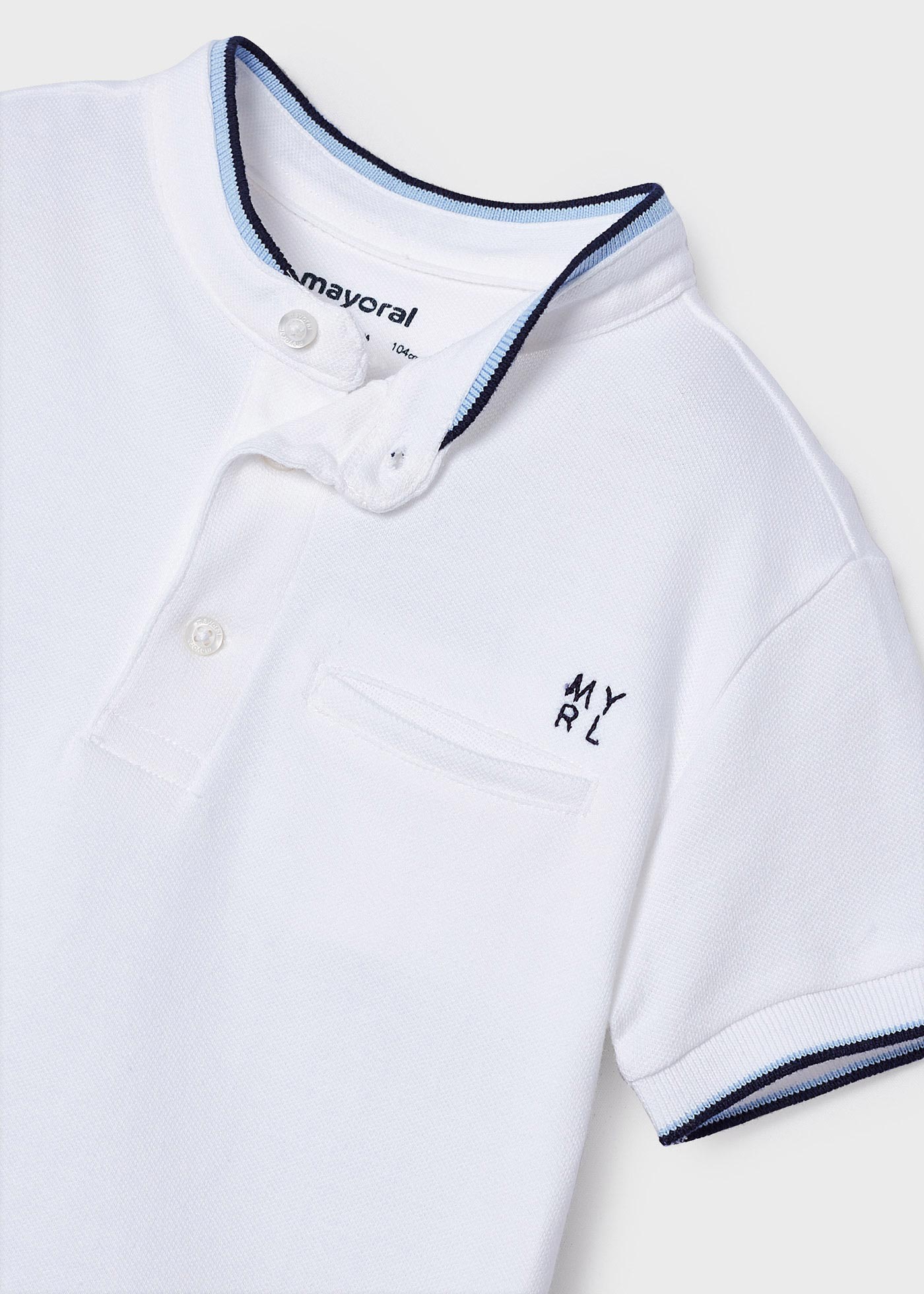 K-way polo in piquè manica corta bambino blu main image 0