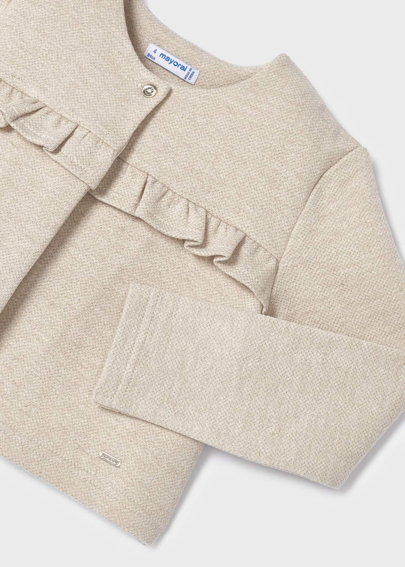 BabyPrem Cardigan Boléro Bébé Fille - Blanc Ou Rose - 100% Acrylique - Tailles 0-24 Mois