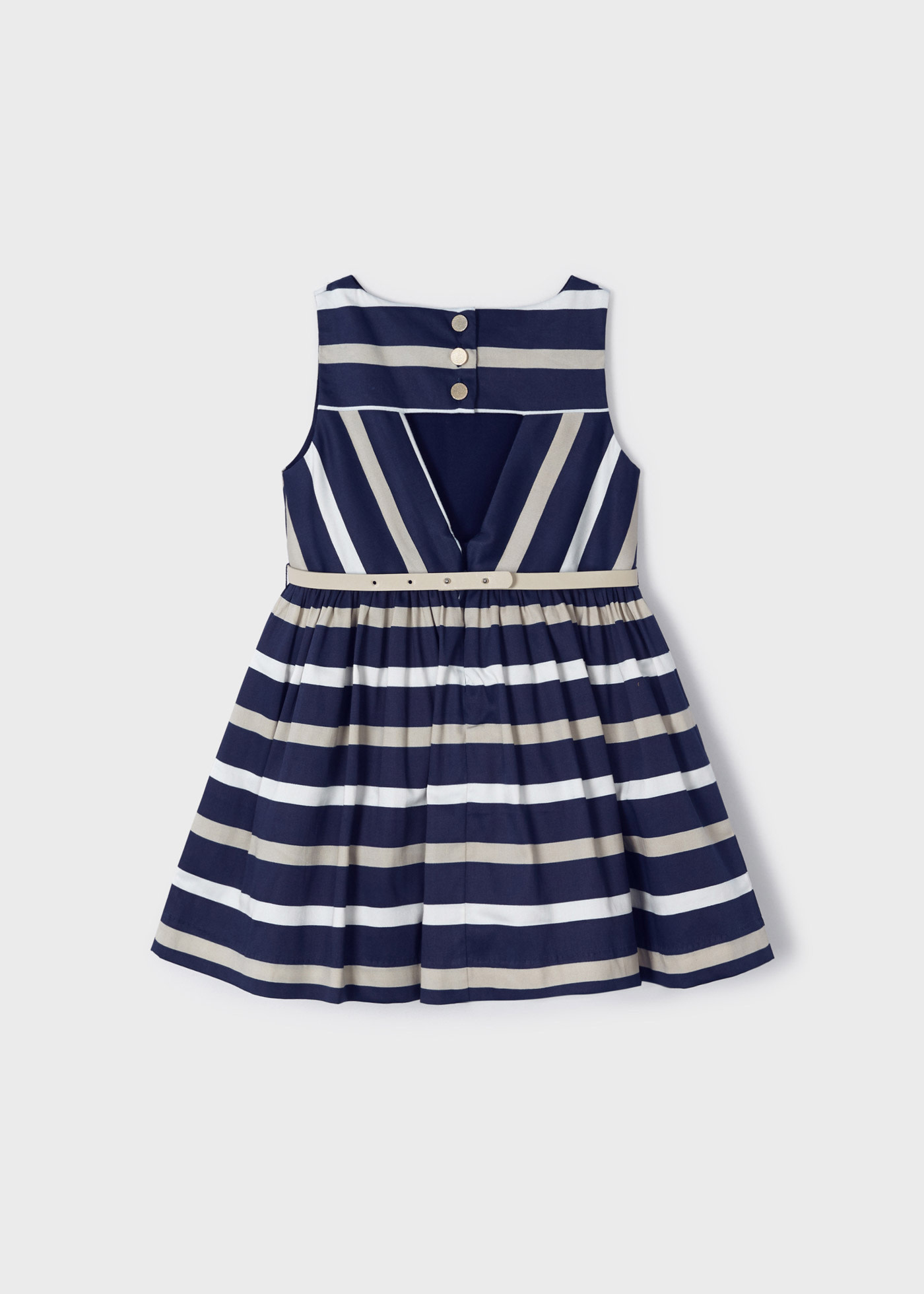 Vestito Per Bambine E Ragazze Mayoral, A Righine, Colore Magenta - Primavera/estate, Materiali Di Qualità