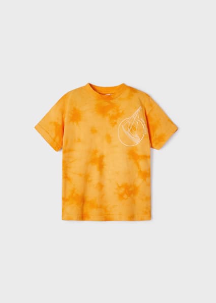 Koszulka tie dye z bawełny dla chłopca Mango