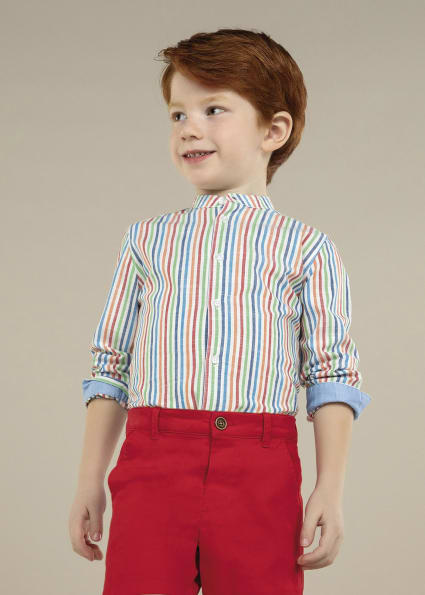 Sustainable cotton stripes shirt boy Multicolour | Mayoral ®