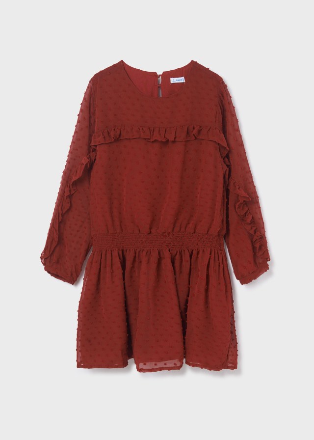 Completo Bambina: Camicia A Maniche Lunghe Con Volpe E Leggings Coordinati Con Volant - Nuovo