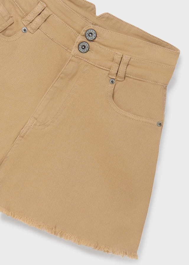 Short En Jean Pour Fille Style Jupe - Taille Haute Élastique, Poches, Denim 100%, Taille 6-7 à 14-15 Ans