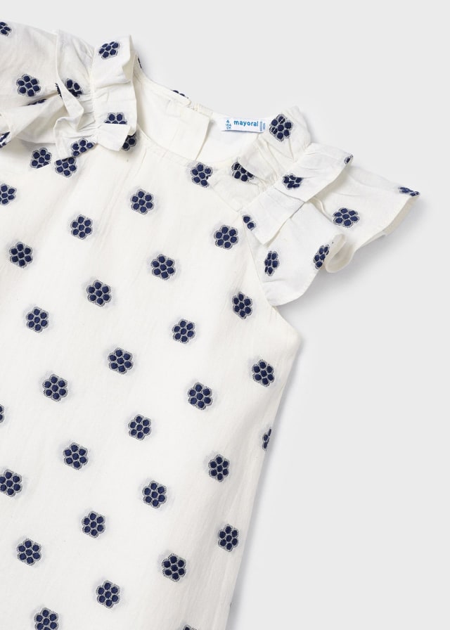 Vestito Elegante Bambina Volant Vestito Mayoral Per Bimba In Lino - Foto 8