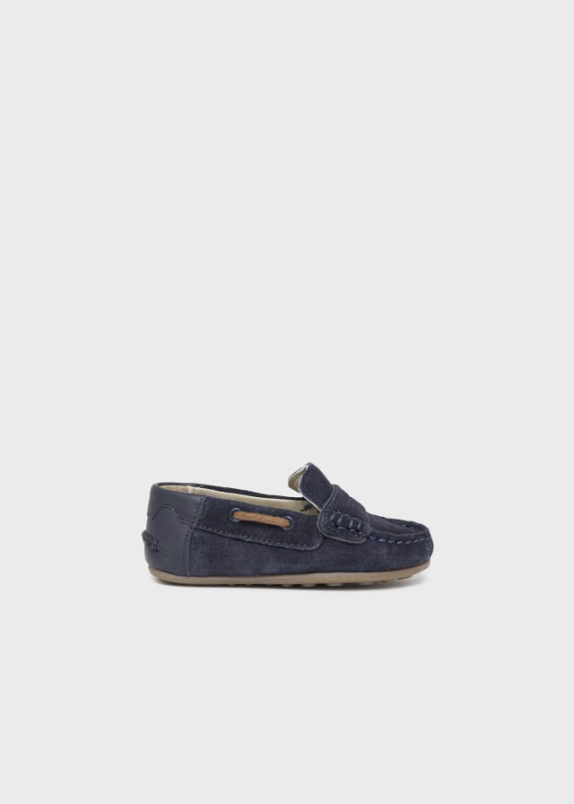 Chaussons Bébé Sterntaler - Mocassins Velcro Bleu Marine - Taille 23/24 (4-6 Ans) - Semelle Antidérapante