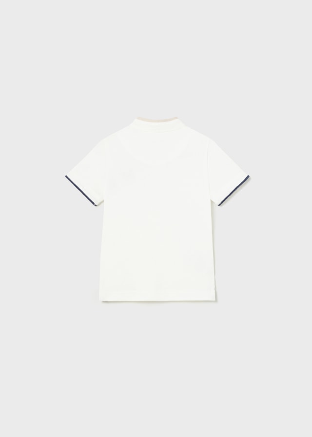 Boss polo neonato manica corta bianco