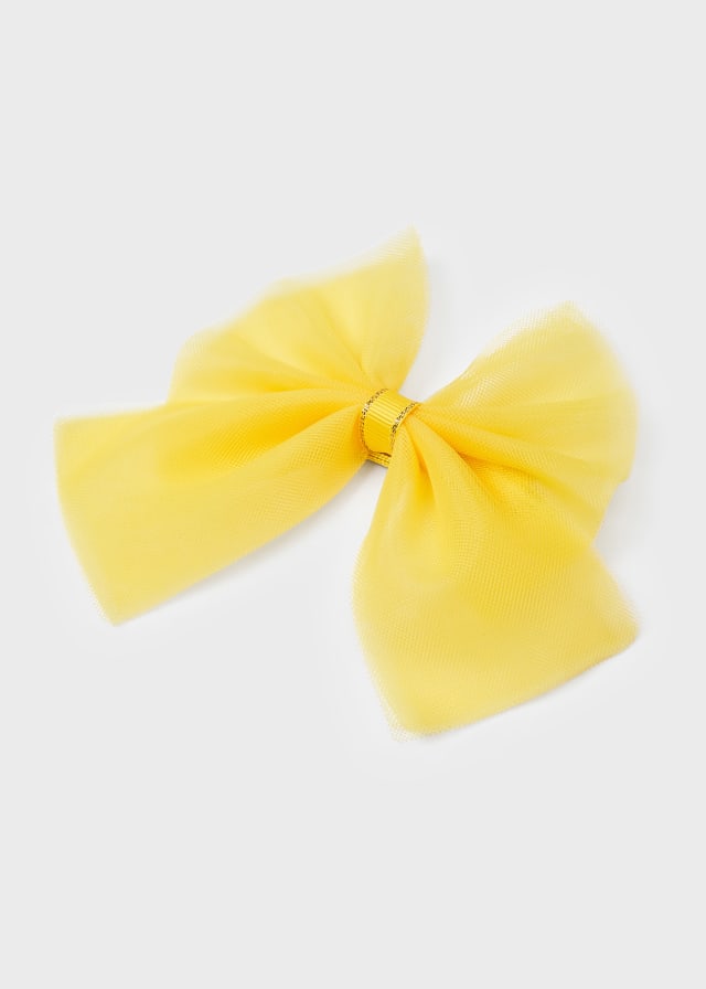 Fermaglio Per Capelli Giallo Con Fiocco Di Nastro - Per Bambina Primavera - Foto 2