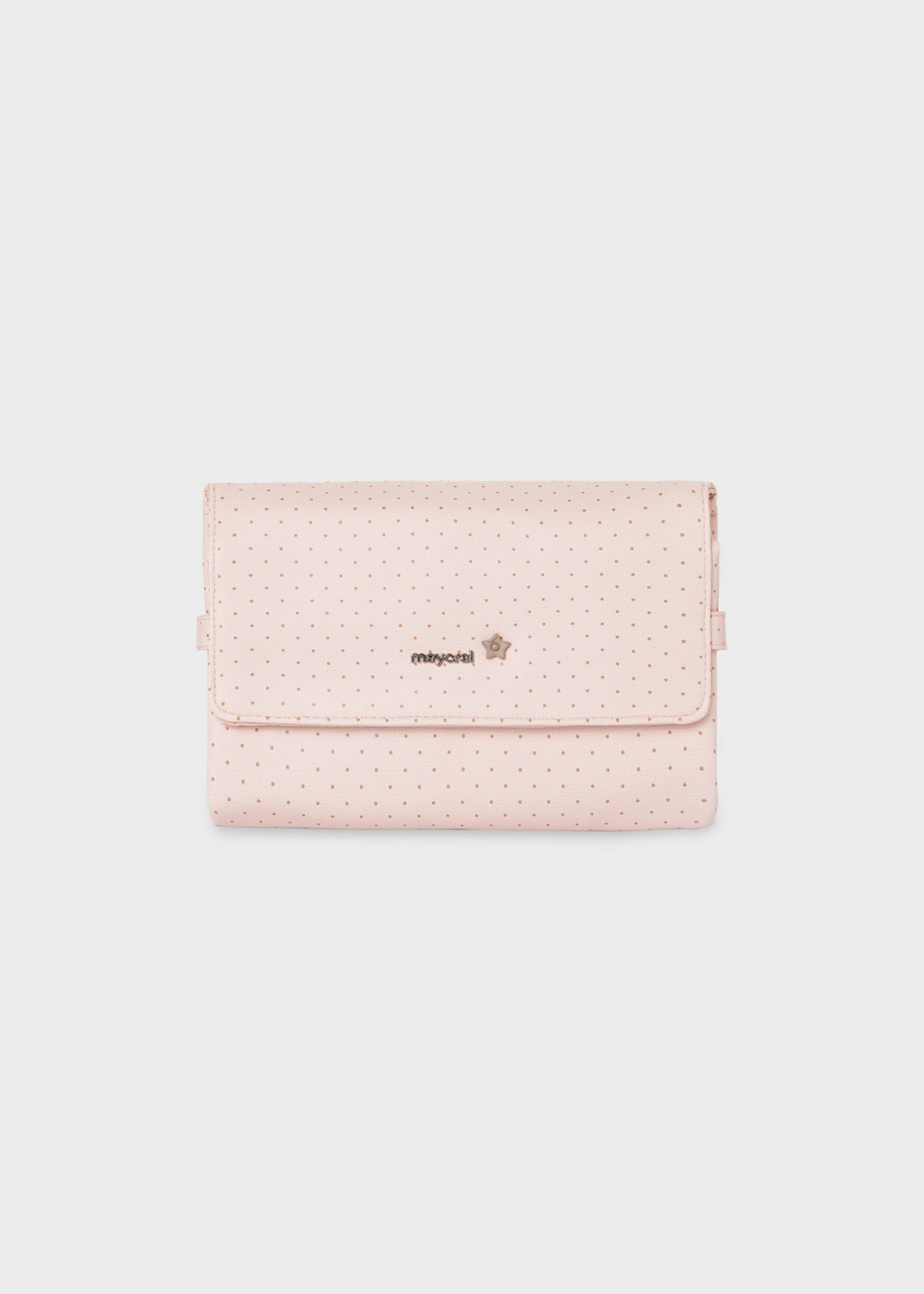 Baby changing mat with polka dots