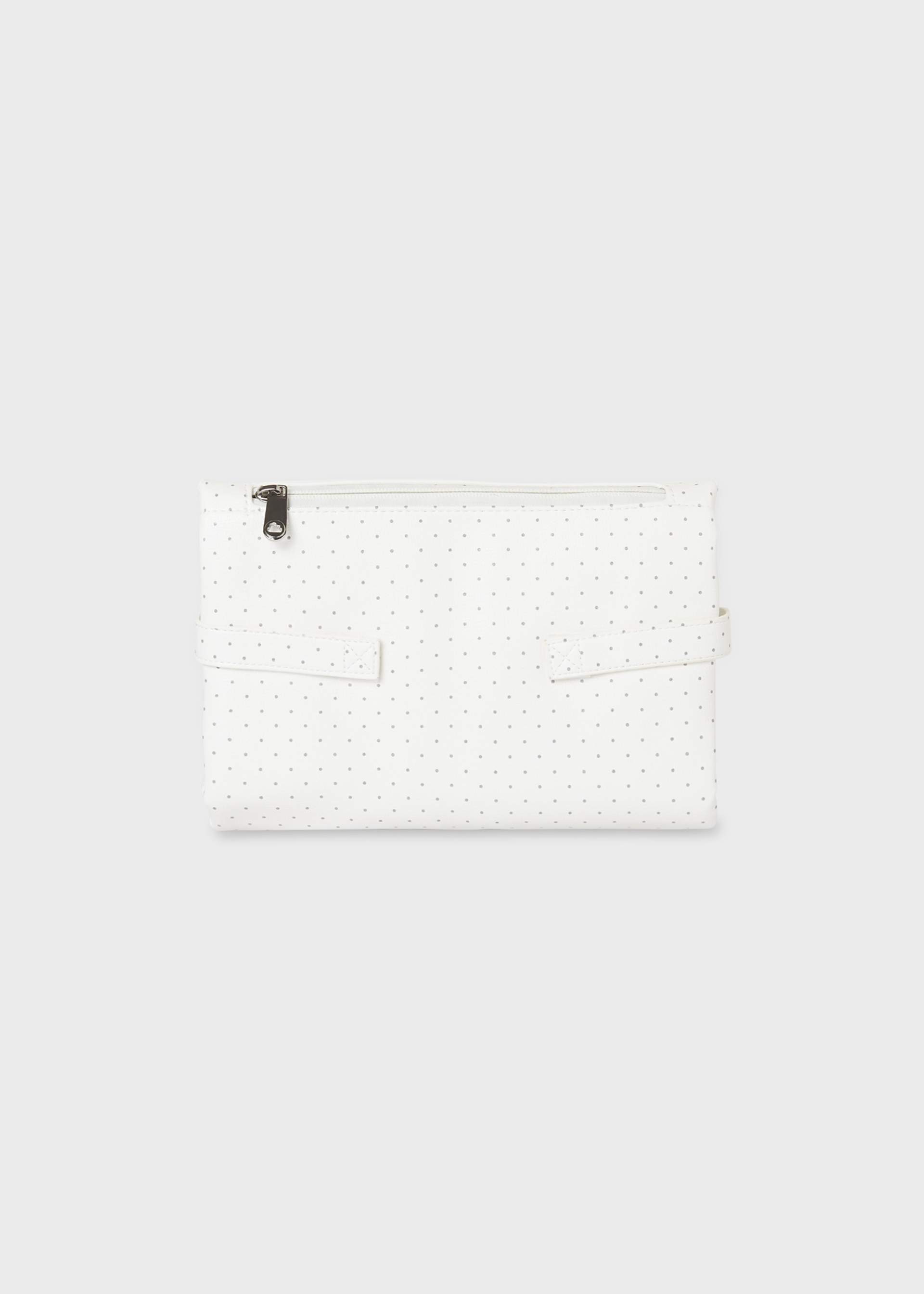 Baby changing mat with polka dots