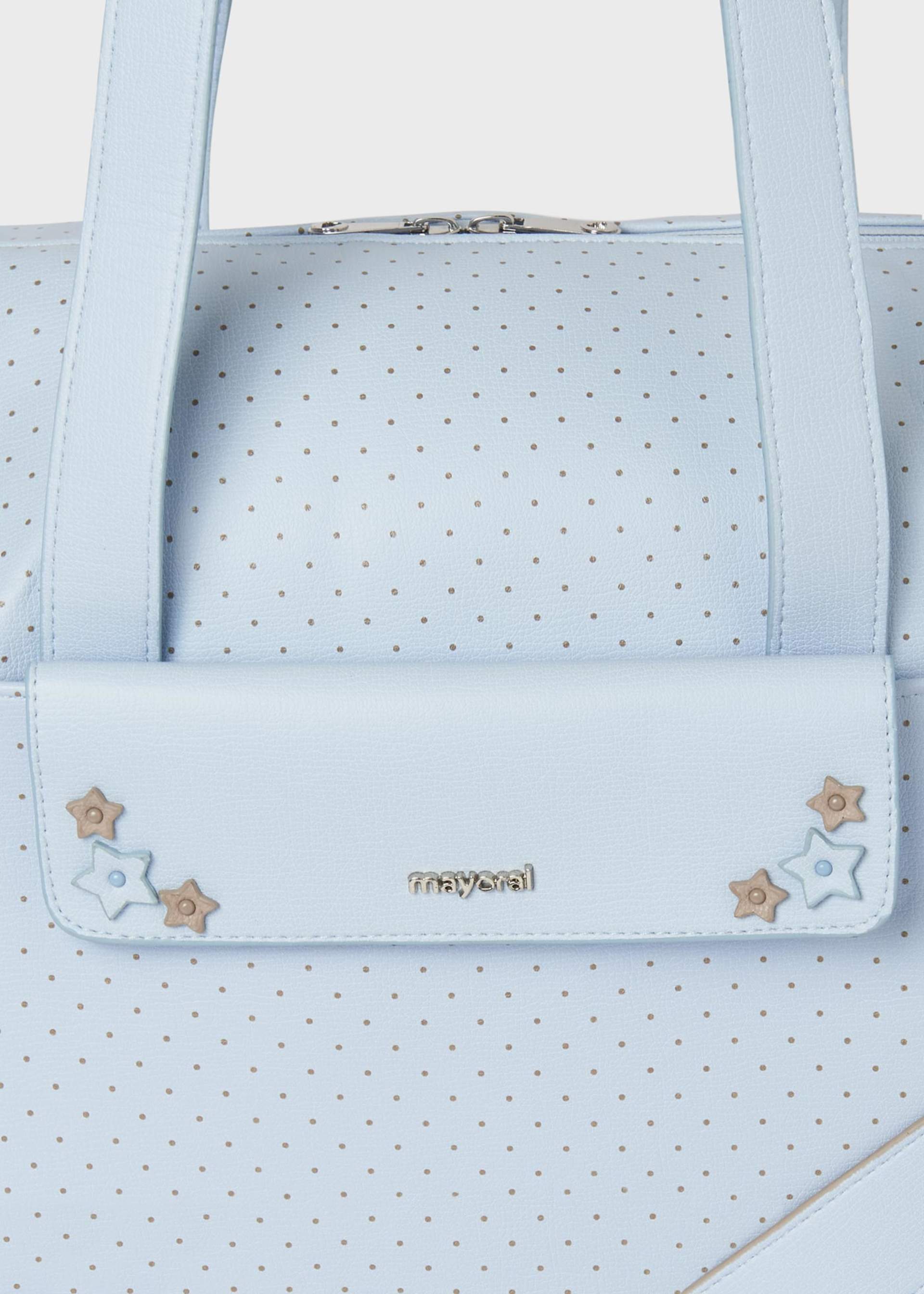 Bolso maternidad lunares con portachupete bebé Bolso maternidad lunares con portachupete bebé