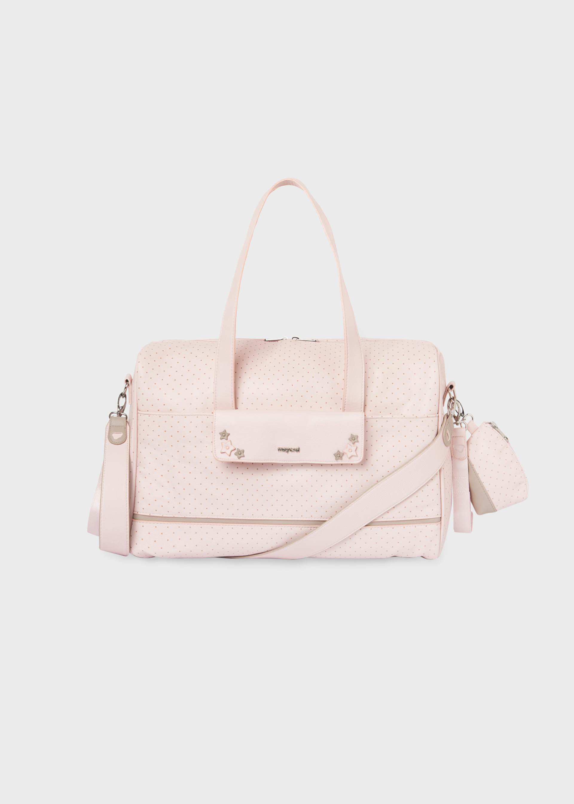 Borsa maternità pois porta ciuccio neonato