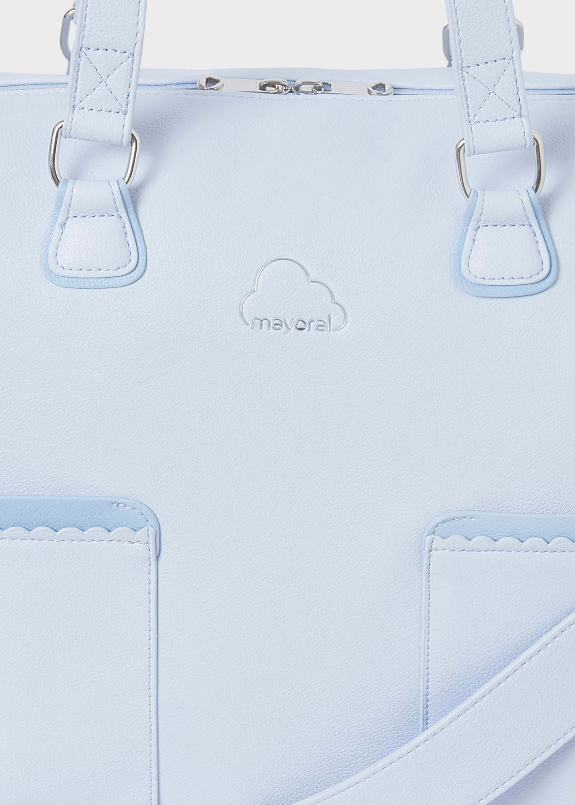 Wavy maternity bag with baby dummy holder