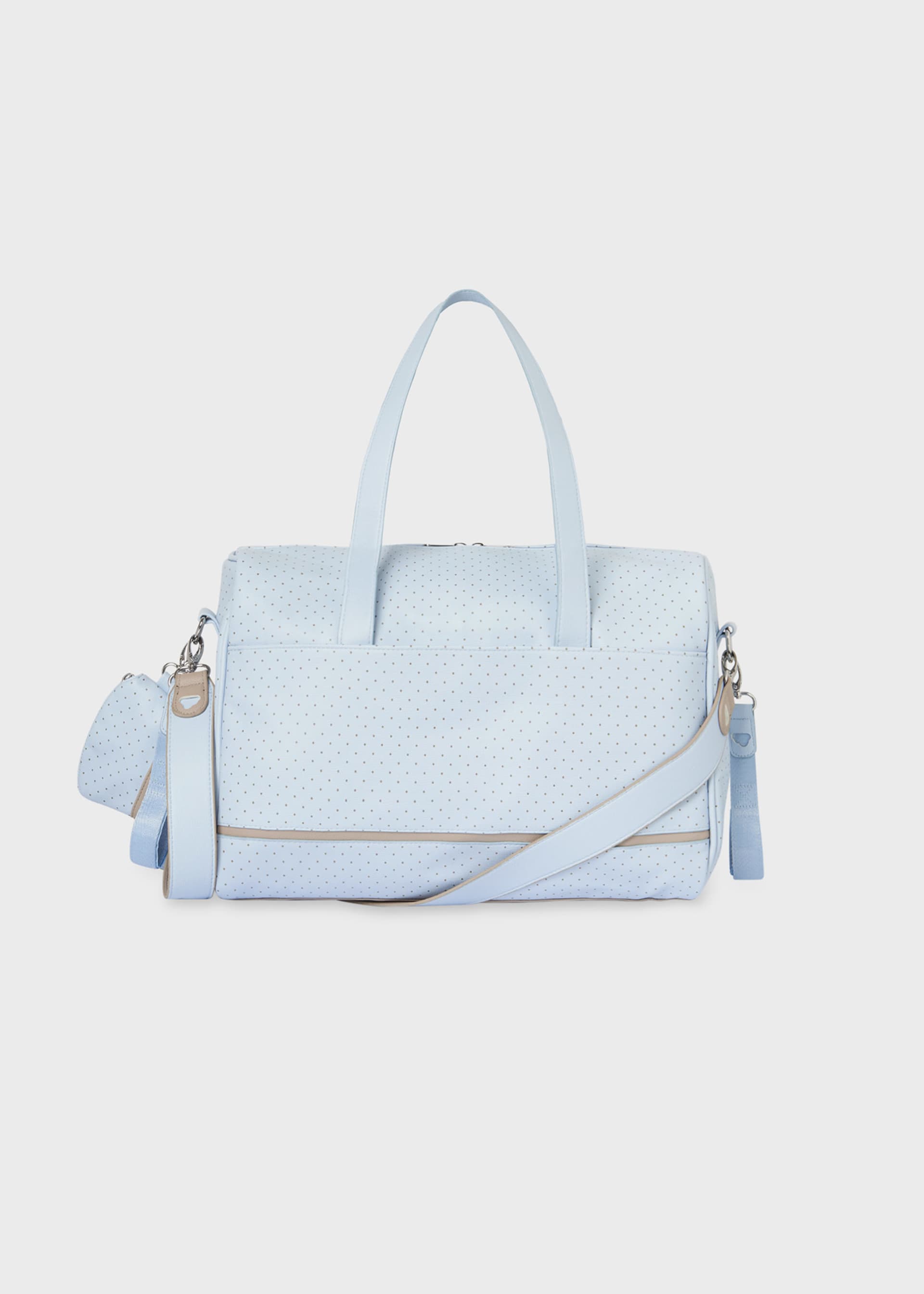 Sac de maternité à pois avec étui porte-tétine bébé Sac de maternité à pois avec étui porte-tétine bébé